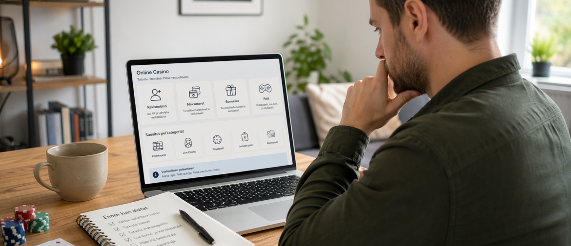 Nettikasino-opas aloittelijoille: näin pääset turvallisesti alkuun