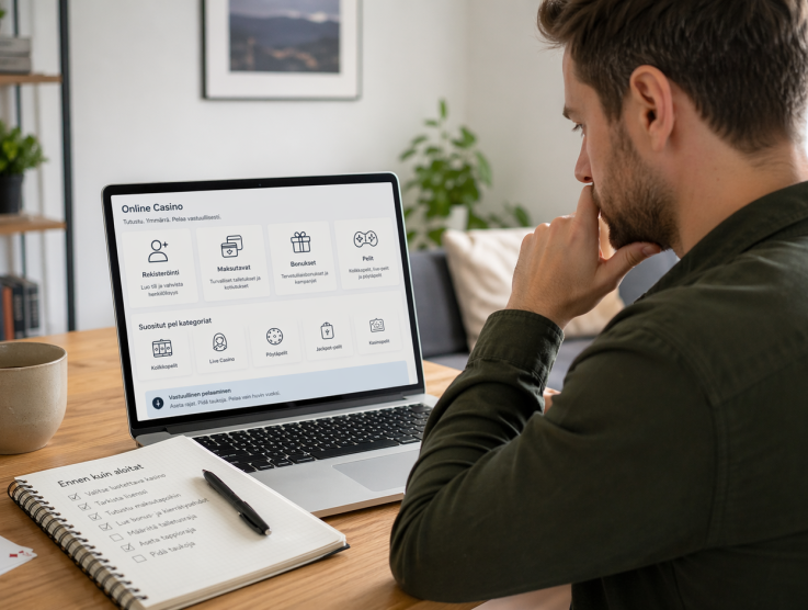 Nettikasino-opas aloittelijoille: näin pääset turvallisesti alkuun