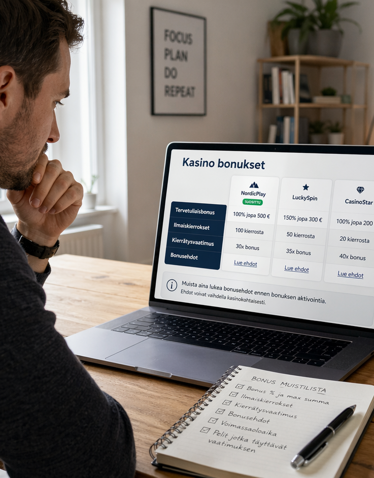 Kasino bonukset selitettynä: näin ymmärrät bonusehdot oikein